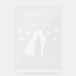 Together Forever Personalized Wedding Acrylschild