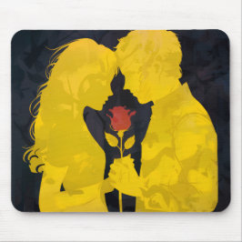 Together in Love- Romantic Love Illustration Mousepad