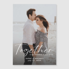 Together is my Favorite Place Photo Engagement  Magnetkarte