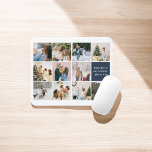 Together Is Our Favorite Place Photo Collage Mousepad<br><div class="desc">A mouse pad with 11 square photo collage and 1 square on the left with the quote “Together is our favorite place to be” is a great way to add a personal touch to your workspace. The collage design allows you to showcase your favorite memories and the quote adds a...</div>