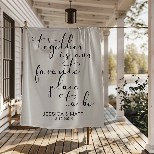 Together is our Favorite Place to Be Fleecedecke (Von Creator hochgeladen)