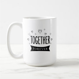 Together Minimalist Typography Modern Unity & Fami Kaffeetasse