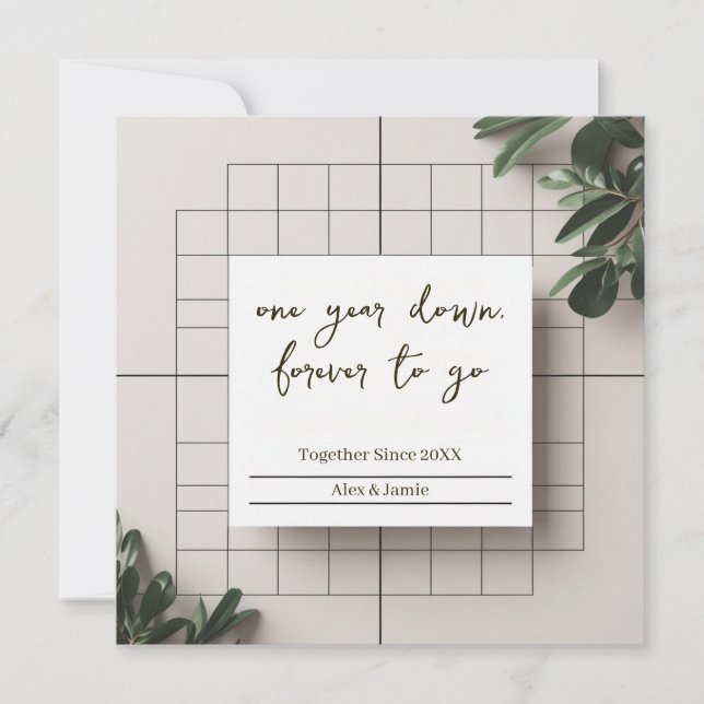 Together Since 20XX Personalized Couple  Karte (Vorderseite)