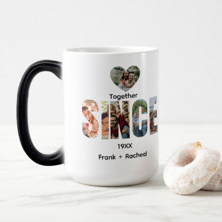 Together Since – Custom Year & Couple Names Photo Verwandlungstasse