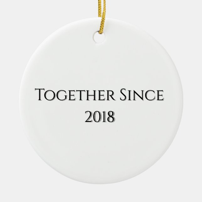 Together Since Year Modern Porsonalized Couple Keramik Ornament (Vorne)