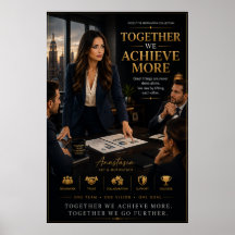 Together We Achieve More – Teamwork Motivation Pos