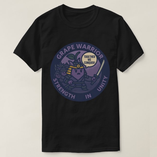 Together We Conquer Samurai Grape  T-Shirt (Design vorne)