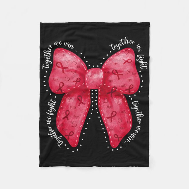 Together We Fight Together We Win Blood Cancer Awa Fleecedecke (Vorderseite)