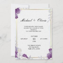 Together With Their Families Wedding Invitation Wo