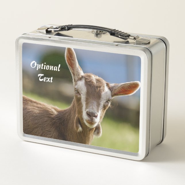Toggenburg Dairy Goat Kid Metall Brotdose (Rückseite)