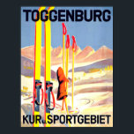Toggenburg, ski in the snow, Switzerland Poster<br><div class="desc">Toggenburg is a region of Switzerland. It corresponds to the upper valley of the river Thur.</div>