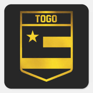 Togo Emblem Quadratischer Aufkleber