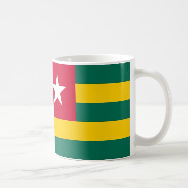 Togo Flag Keramik Kaffee Tasse (Rechts)