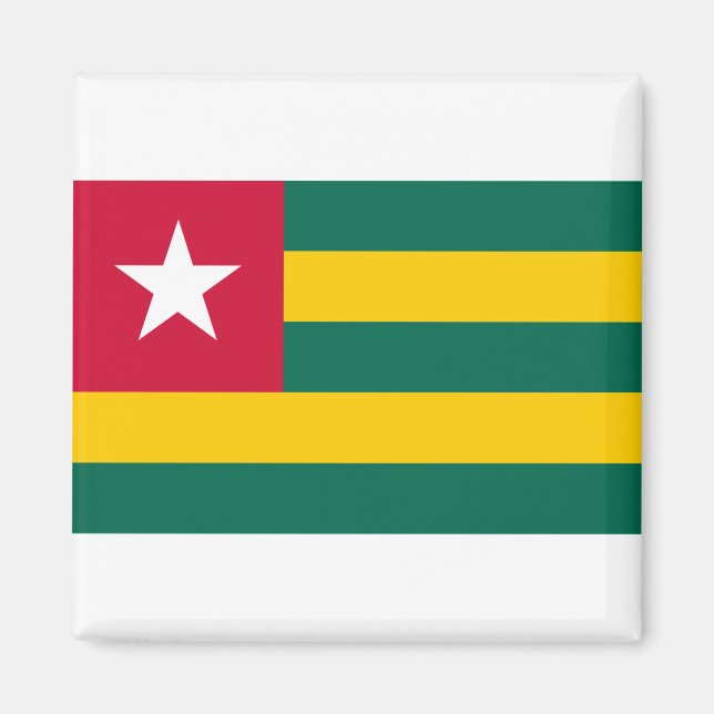 Togo Flag Magnet (Vorne)