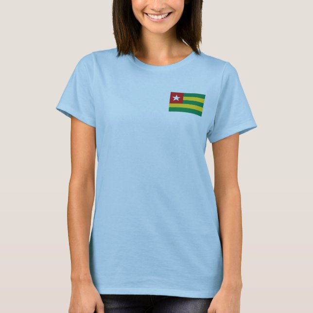 Togo Flag + Map T - Shirts (Vorderseite)