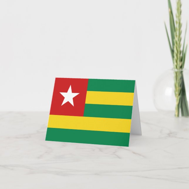 Togo Flag Notecard Karte (Vorderseite)