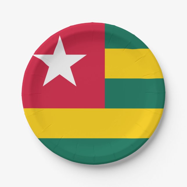 Togo Flag Pappteller (Vorderseite)