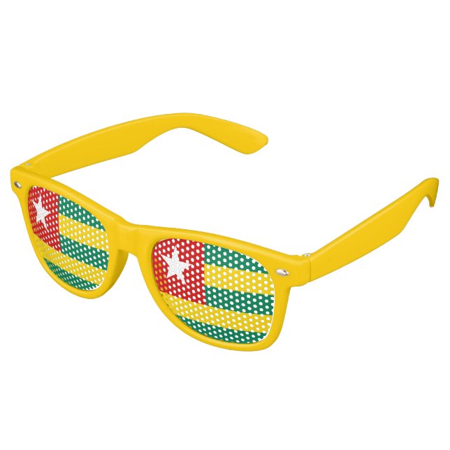 Togo Flag Partybrille (Schrägansicht)