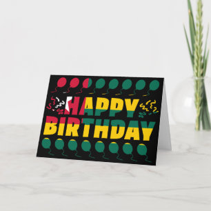 Togo Flag Patriotic Birthday Karte