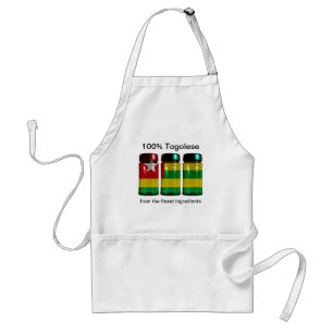 Togo Flag Spice Jars Schürze
