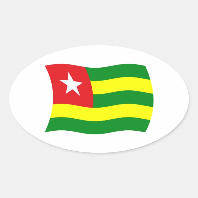 Togo Flag Sticker (Vorderseite)