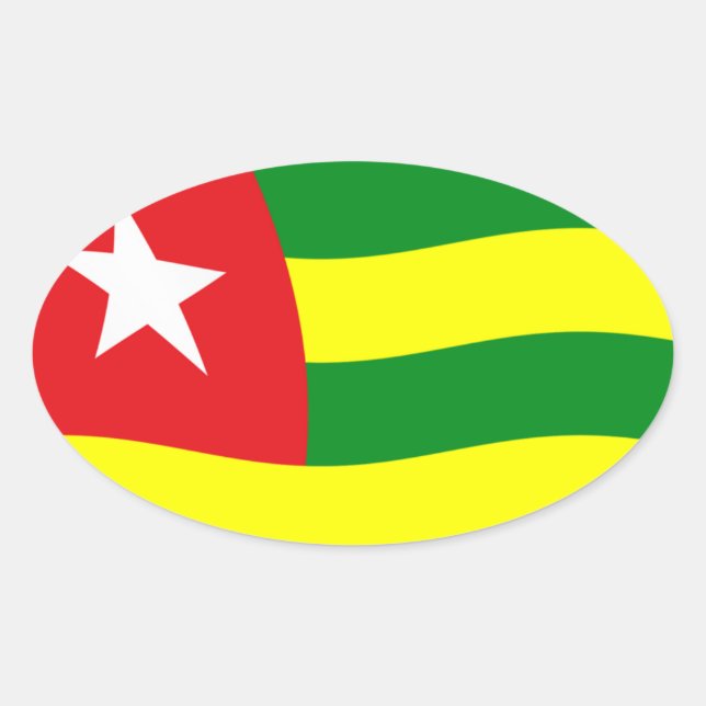 Togo Flag Sticker (Vorderseite)