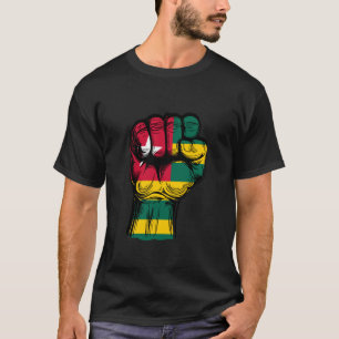 Togo-Flagge Handfist Togolesische Wurzeln Togolesi T-Shirt