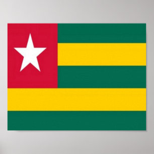 Togo - Flagge - Poster