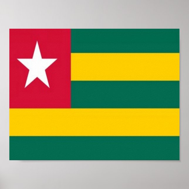 Togo - Flagge - Poster (Vorne)