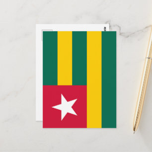 Togo-Flagge Postkarte