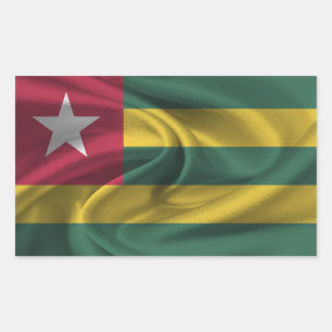 Togo-Flagge Rechteckiger Aufkleber