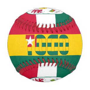 Togo-Flagge und Wappen Patriotisch Baseball