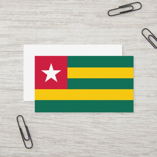 Togo-Flagge Visitenkarte (Vorderseite/Rückseite Beispiel)