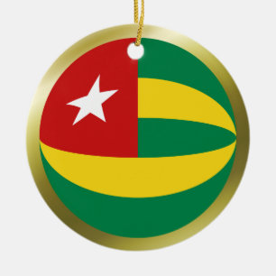 Togo-Flaggen-Ornament Keramikornament