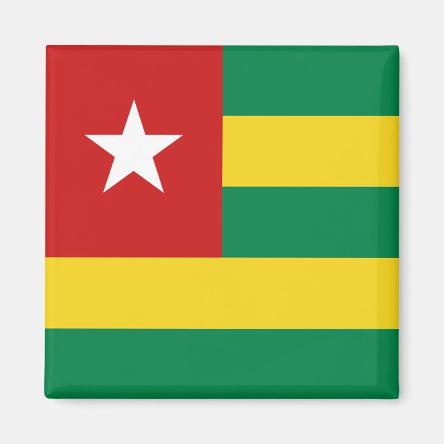 Togo-Flaggenmagnet Magnet (Vorne)