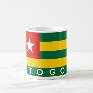 Togo-Landesflaggesymbol-Namentext Kaffeetasse