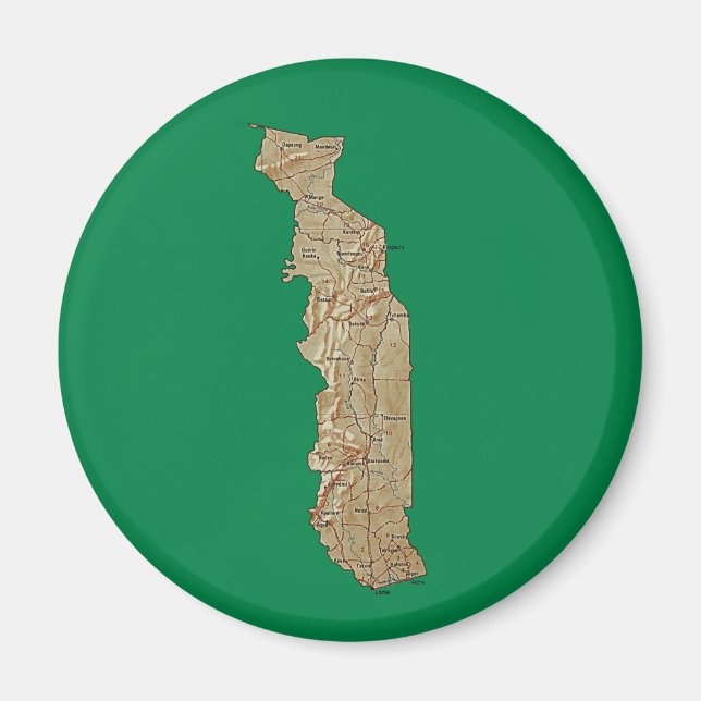 Togo Map Magnet (Vorne)