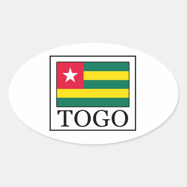 Togo Ovaler Aufkleber (Vorderseite)