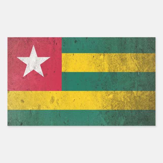 Togo Rechteckiger Aufkleber (Vorderseite)