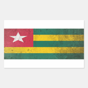 Togo Rechteckiger Aufkleber