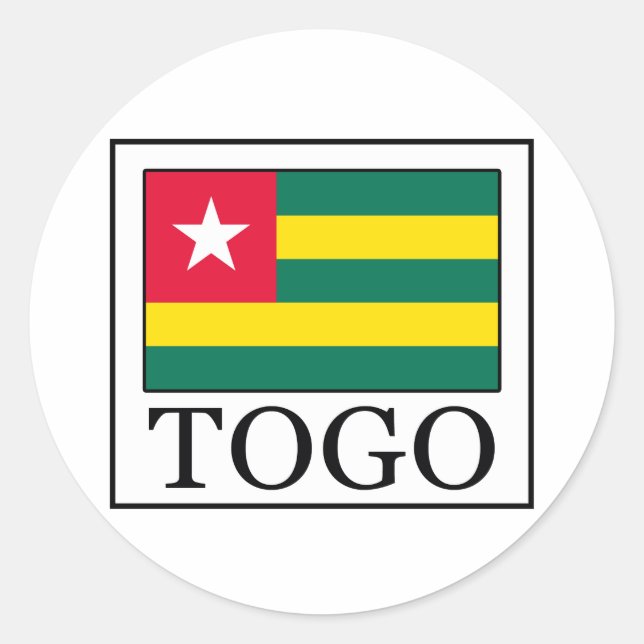 Togo Runder Aufkleber (Vorderseite)