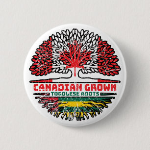 Togo Togolese kanadische Treppenflagge Button