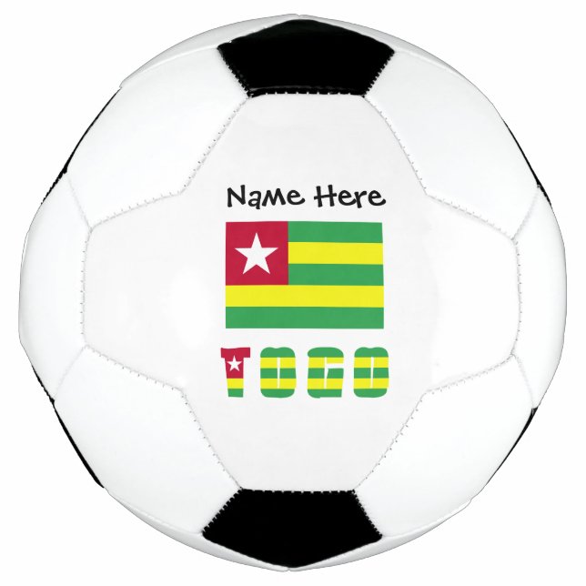 Togo und togoische Flagge Personalisiert Fußball (Vorderseite)