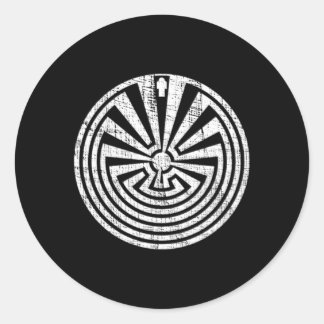 Tohono O'Odham im Maze Runder Aufkleber