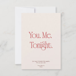 Toi. Moi. Ce soir. Carte d'invitation pour la Sain