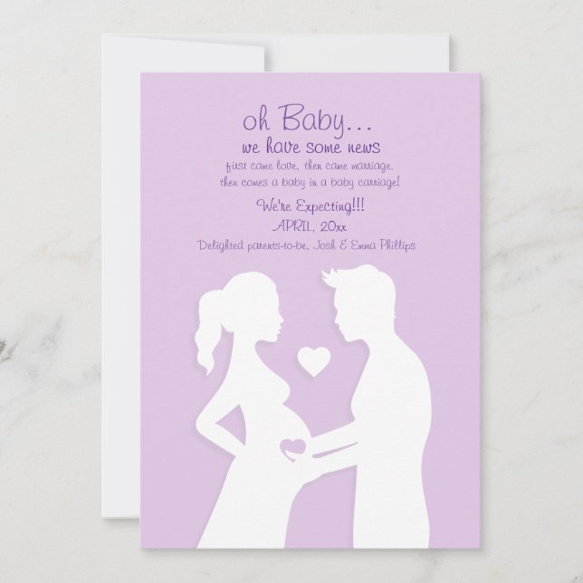 Toi + Moi = Trois faire-part de grossesse (Devant)