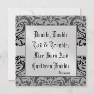 Toil & Trouble Halloween Holiday Invitation d'arge