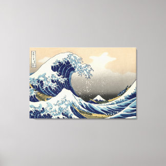 Toile 浮世絵キャンバス ukiyoe 葛飾北斎 「富嶽三十六景 神奈川沖浪裏」 キャンバスプリント