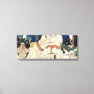 Toile 相 撲, 国 貞 lutte Smou, Kunisada, Ukiyo-e