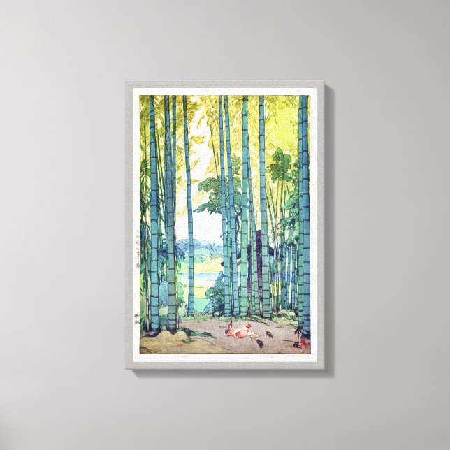 Toile 竹 林, Bambou, Hiroshi Yoshida, Bois (Recto)